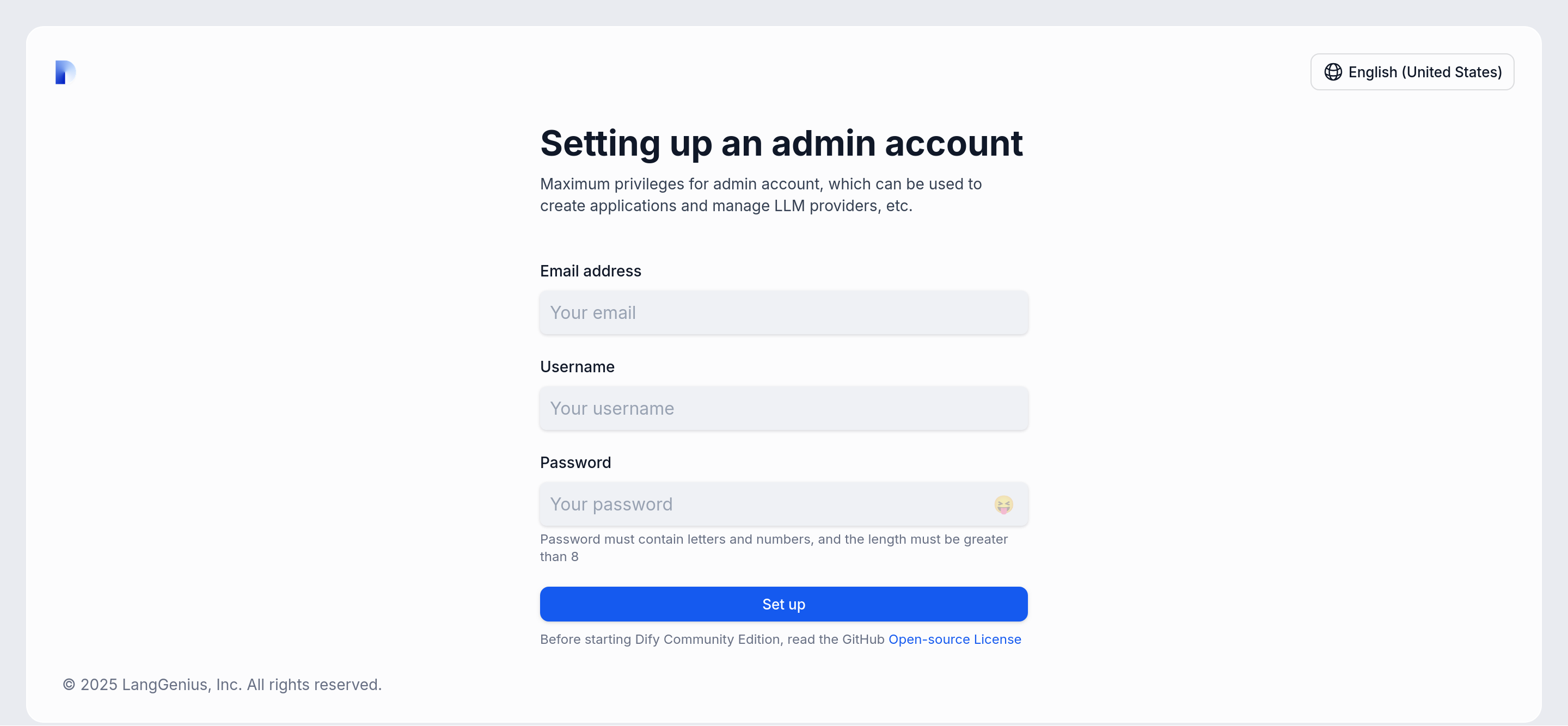 Create Admin Account